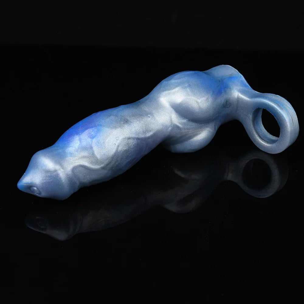 LUUK Dragon Luminous Silicone Dildo Sleeve Male Penis Girth Extender with Cock Ring Adult Sex Toy Enlarger Man‘s Toys 18+