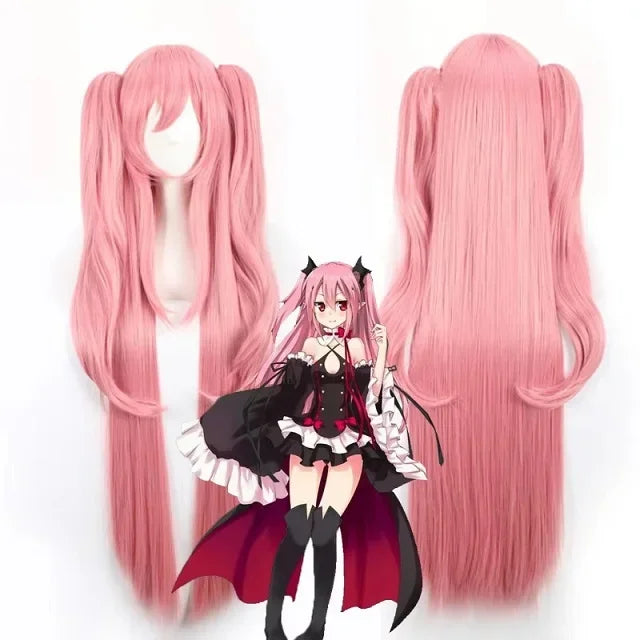 Anime Seraph of the end Krul Tepes Cosplay Vampire Wig Elf Ears Cosplay Costume For Women Halloween Carnival Party Comic Con