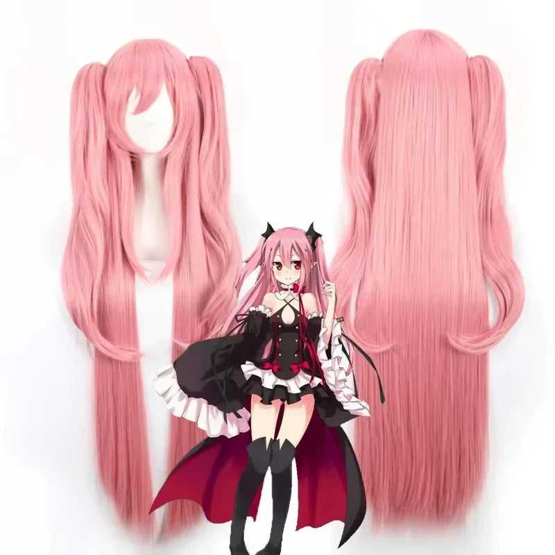 Anime Seraph of the end Krul Tepes Cosplay Vampire Wig Elf Ears Cosplay Costume For Women Halloween Carnival Party Comic Con