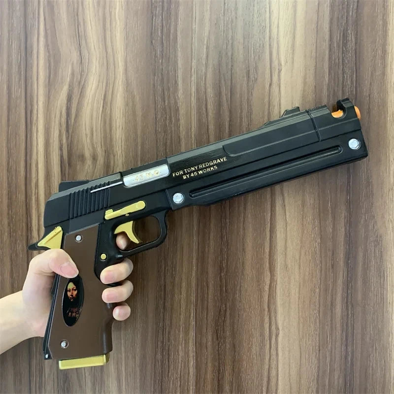 Revolver Guns Model Prop No Shotting Weapons Cosplay Laser Rifle Gun Safety PU Rubber Halloween Gift Toys