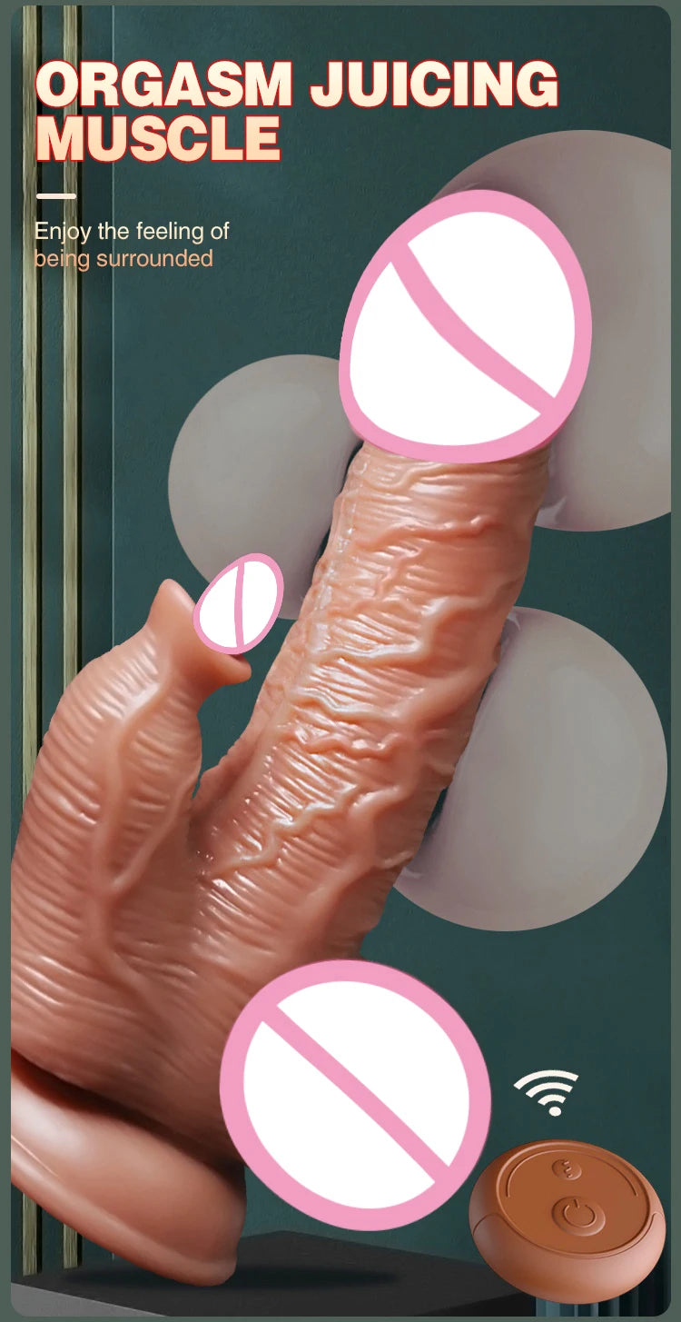 Realistic Dildo Telescopic Swing Heating Vibrator for Women Clitoris Vaginal G Spot Stimulation Massager Adult Pleasure Sex Toy