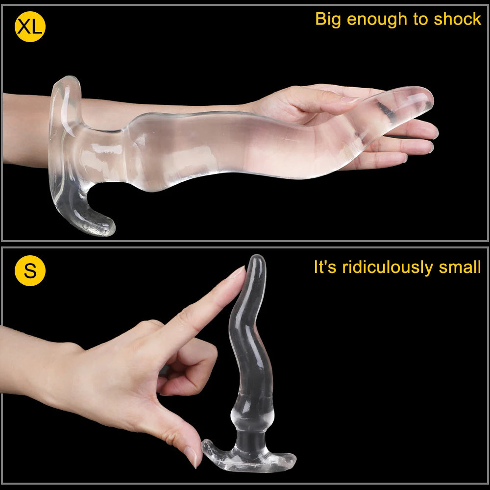 Transparent Big Dildos for Women Vagina Stimulator Anal Plug Artificial Animal Penis Female Masturbator Sex Toy Men Butt Dilator