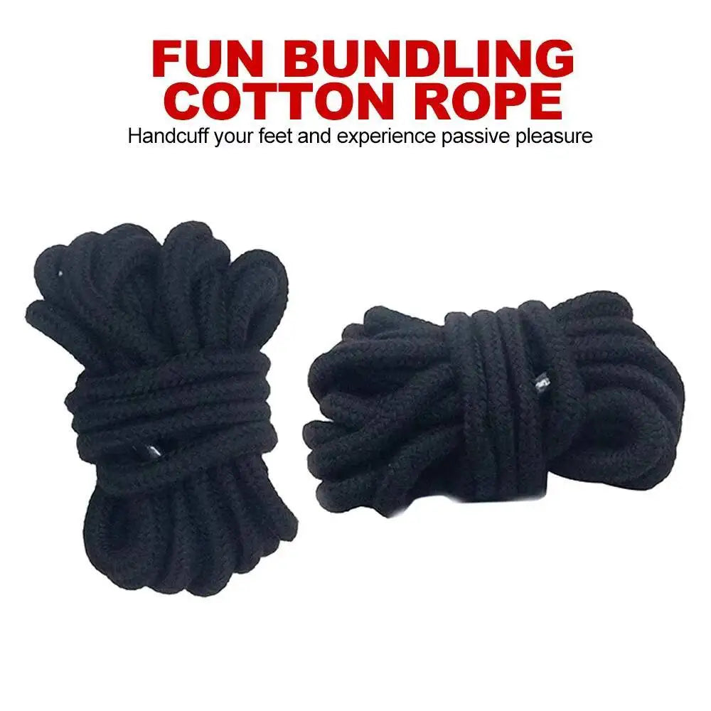 Hot 10Pcs/Set Toys Woman PU Leather SM Bondage Set Hand Cuffs Footcuff Whip Rope Blindfold Erotic Sex Toy For Couple