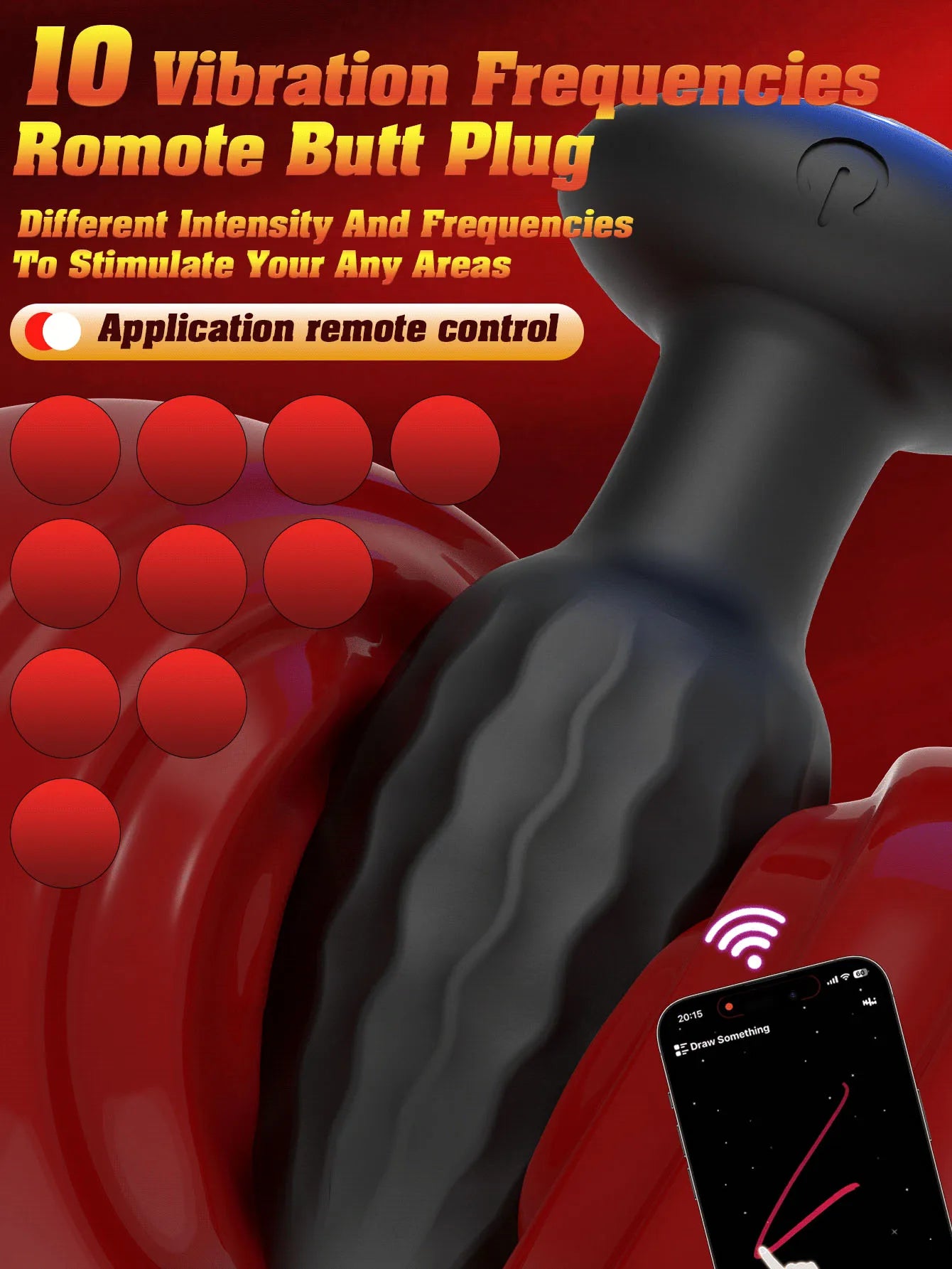 APP Control Anal Plug Vibrator with LED Light Blue-tooth Butt Plug Vibrator Prostate Massager Sex Toys for Women Men Adult
