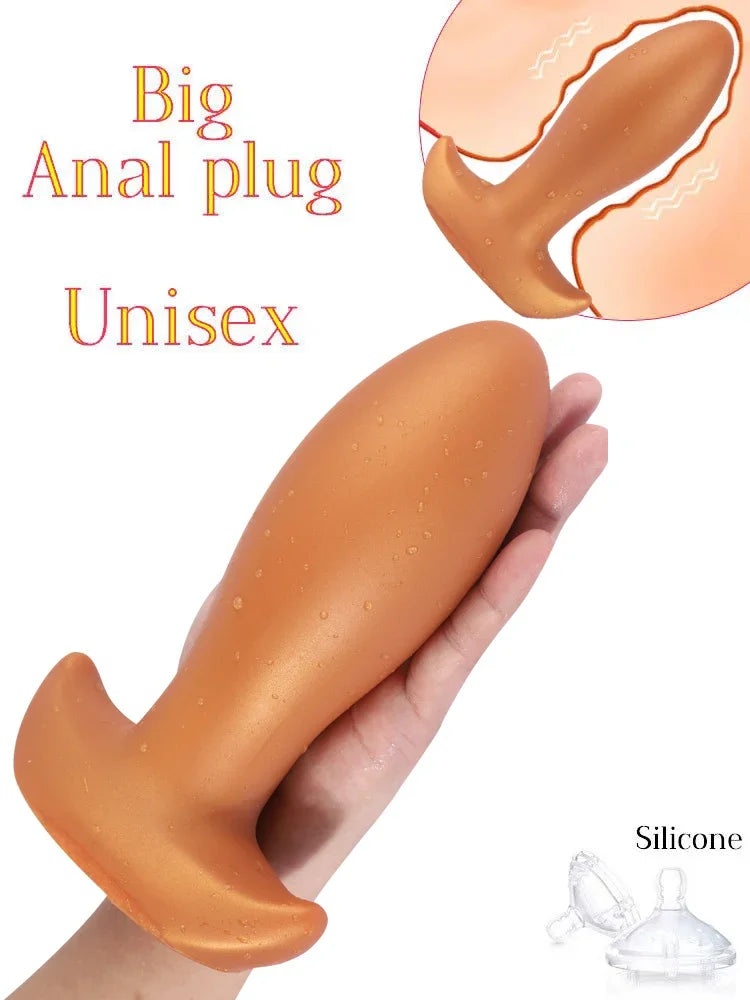 Dog Eggs Model Dildo Golden Black Pattern Super Huge Orgasm Smooth Unisex Vagina Anus Expansion Big Plug Massage Prostate Toys