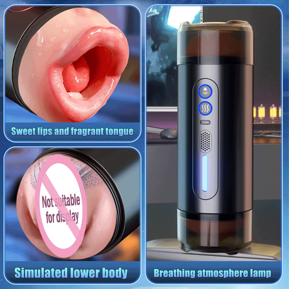 Sex Toys Automatic Male Masturbator Cup Intelligent Voice Blowjob Vaginal Penetration Pocket Pussy Toys for Couples Intimate