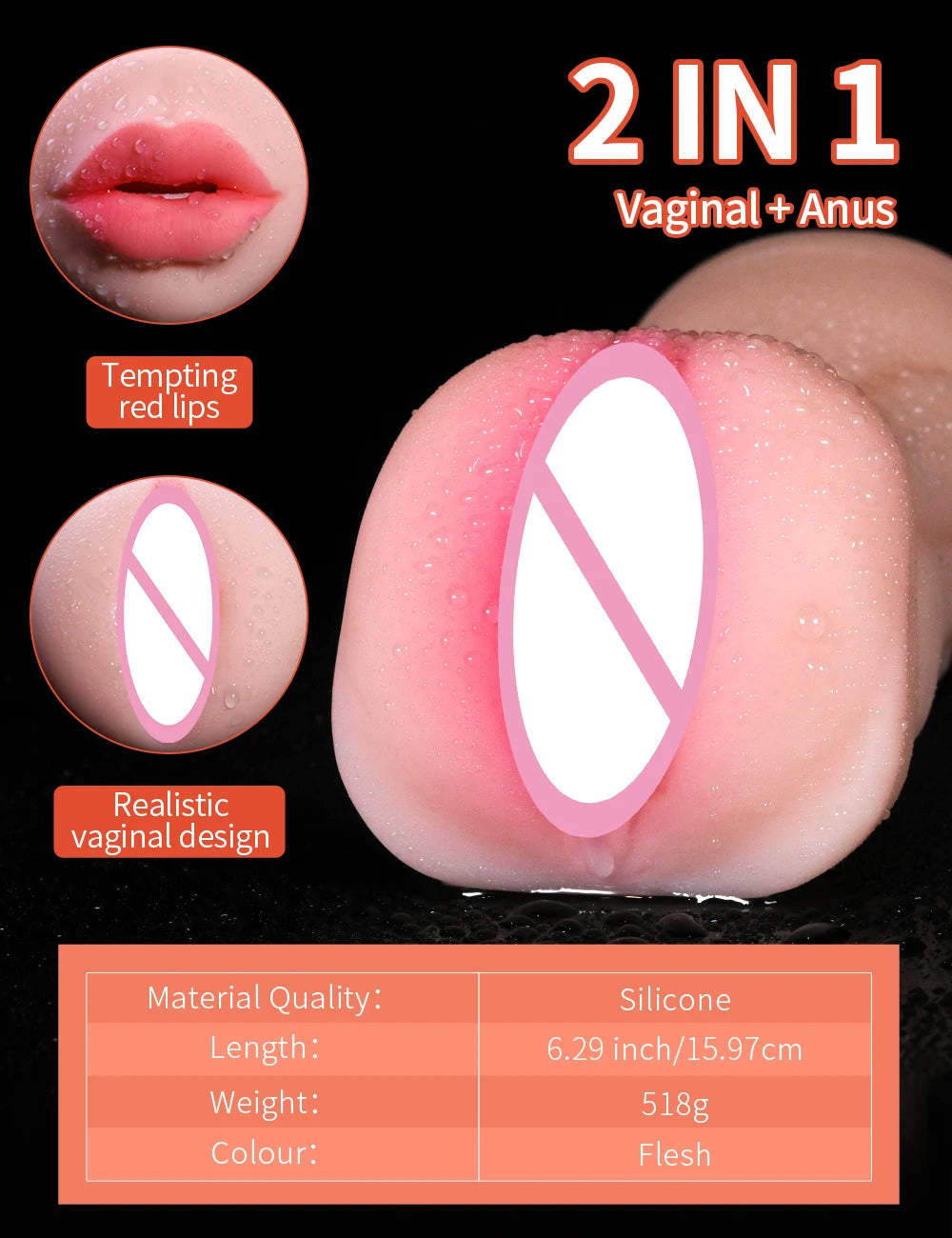 3 IN 1 Sex Toys Masturbation For Men Deep Throat Artificial Real Pussy Oral Male MasturbatorBlowjob Realistic Rubber Vagina 18+