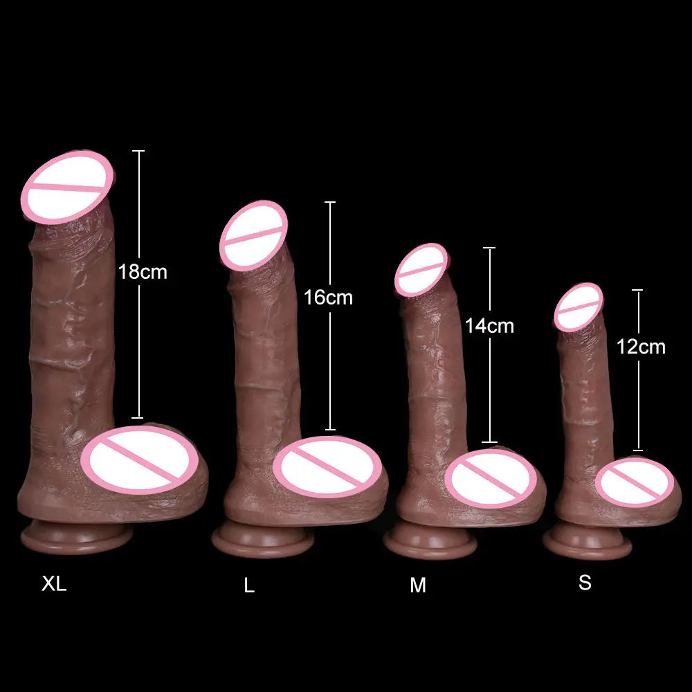 Soft Realistic Skin Feel Penis Big Dildo Double Silicone Suction Cup Thick Dick Anal Men's Women's Gay Sex Toys