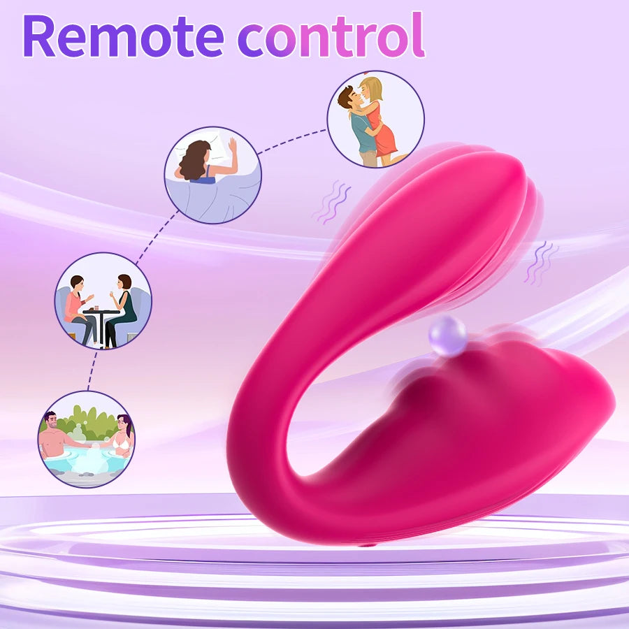 Couple Vibrator Adult Erotica Female Mini Wearable 9 Modes G-spot Clitoral Anal Stimulation Vibrator Female Sex Toys