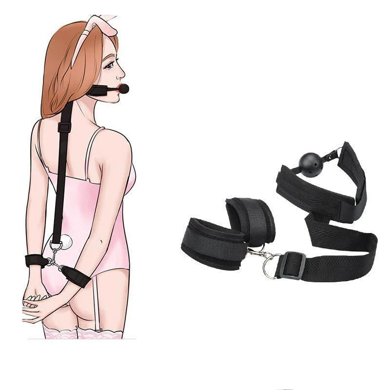 BDSM Handcuff Bondage Fetish Oral Sex Toy Adult Games Back Handcuffs SM Slave Play Sexy Couple Flirt Accessories Erotic Sex Shop
