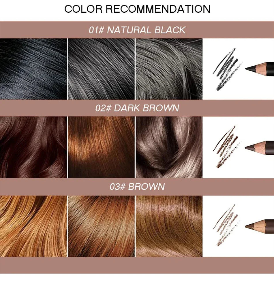 6/12Pcs Eye Brow Pencil Waterproof Professional Women Eye Makeup Pen Easy Color Natural Black Cosmetic Beauty Eyebrow Tool