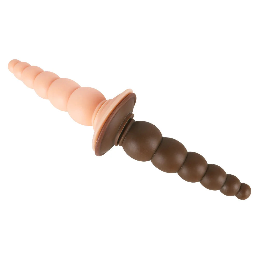 Anal Sex Toys Pull Beads Anal Dilator Soft Anal Plug Dildos with Suction Cup Stimulation Vagina Pagoda Vagina Anal Plug Sex Shop