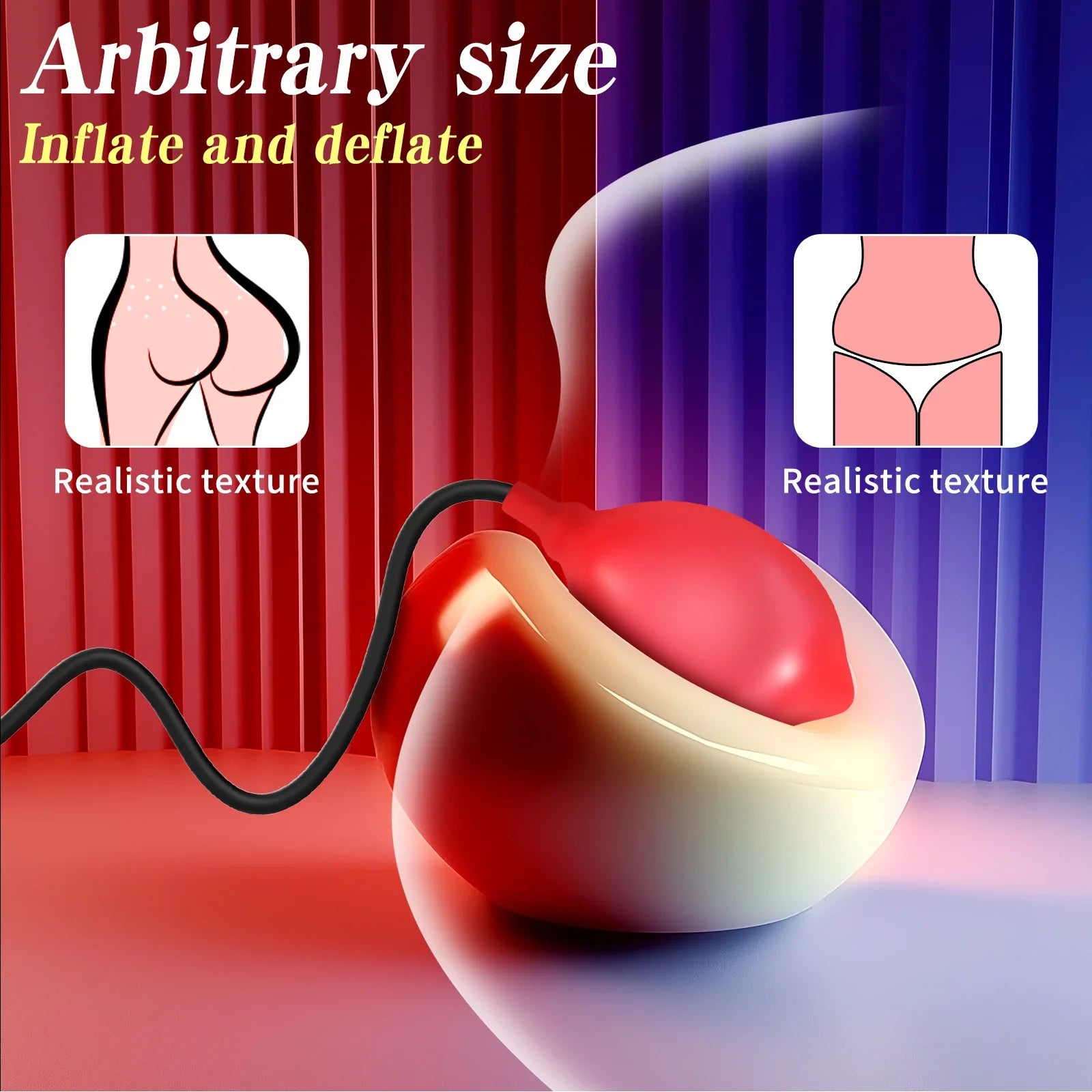Inflatable anal plug: adult female vaginal and anal dilators, prostate massagers, giant beads, inflation tools, new anal toys