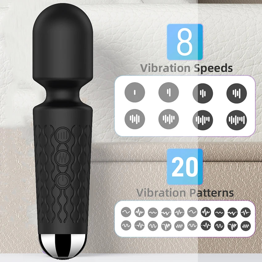 Powerful Dildos Vibrator Dual Motor Silicone Large Size Wand G-Spot Massager Sex Toy For Couple Clitoris Stimulator for Adults