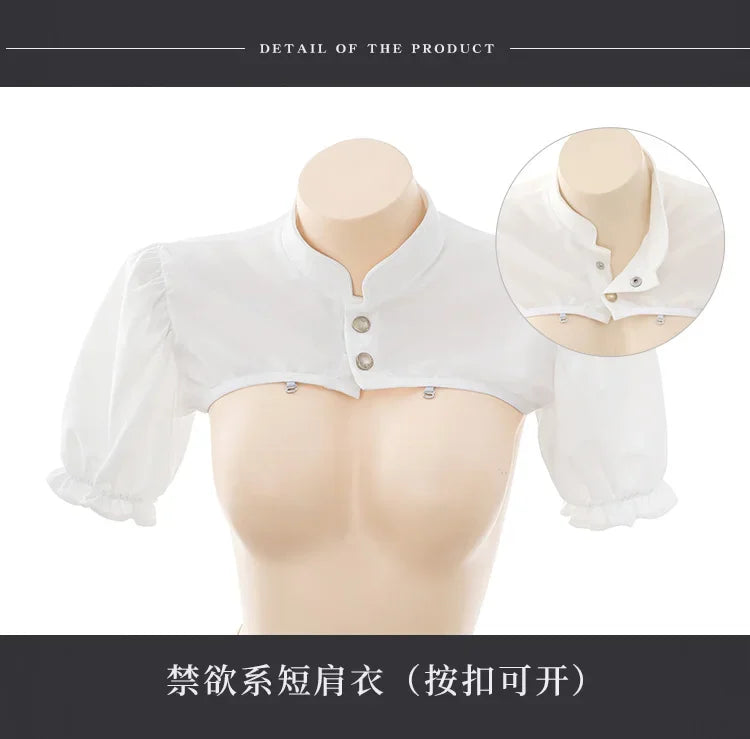 Halloween Religious Church Nun Cosplay Costume Sister Women's Suspender Black Silk See-through Bodysuit Jumpsuit For Nightclub