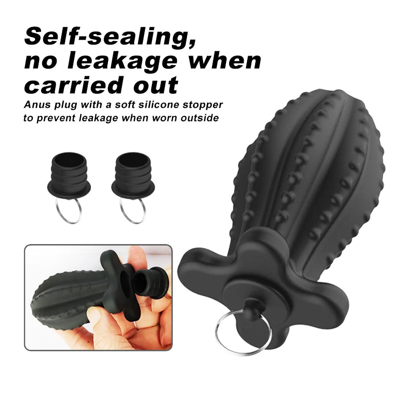Hollow Anal Plug With plug Prevent liquid leakage Recklessly peeping Easy Enema Vaginal Anal masturbation Butt Plug BDSM Sex Toy