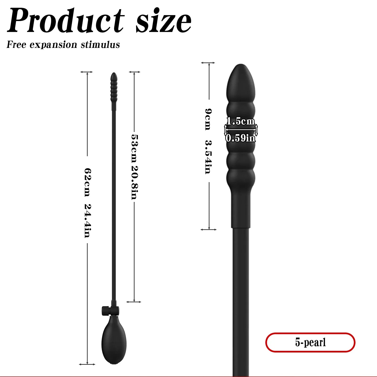 Inflatable anal plug: adult female vaginal and anal dilators, prostate massagers, giant beads, inflation tools, new anal toys