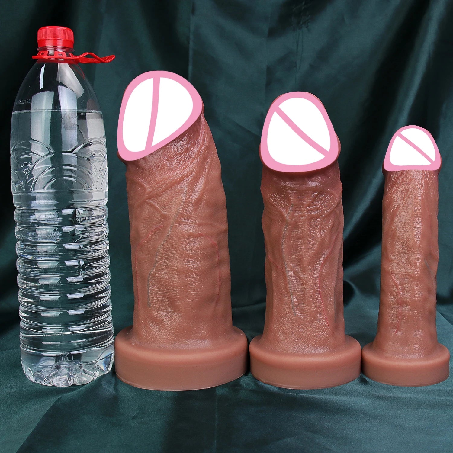 L Diameter 3.5 Inches Realistic Soft Big Thick Dildo S/M/L Silicone Penis Masturbation Suction Cup Dick Man Woman Anal Sex Toy
