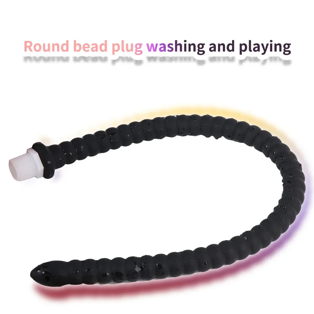 Deep Anal Plug anus Washing Tube for Vaginal Anal Long Buttplug Enema Cleaning Sex Toys for Men Prostate Stimulate Silicone Plug