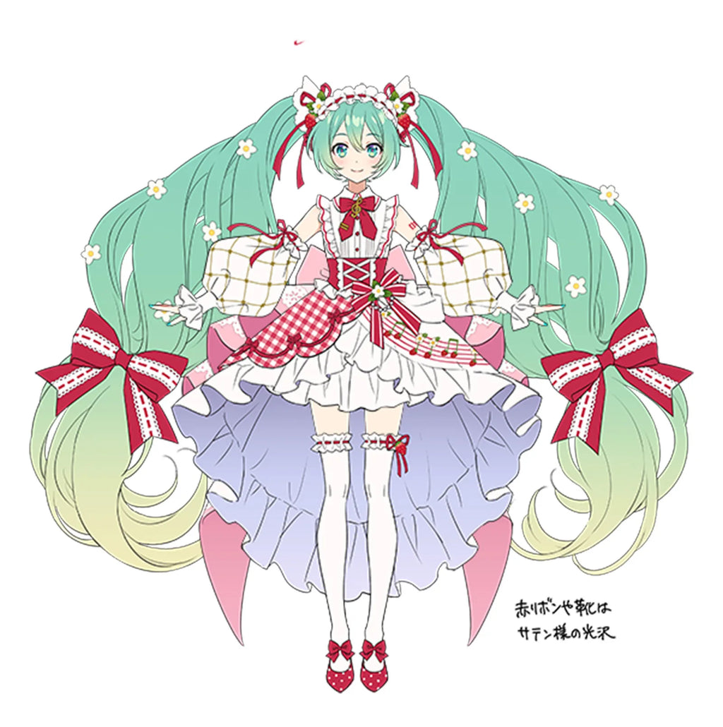 Miku Cosplay Strawberry Miku 15th Anniversary Cosplay Costume Wig Lovely Lolita Dress Women Halloween Uniform Party Fancy Dress