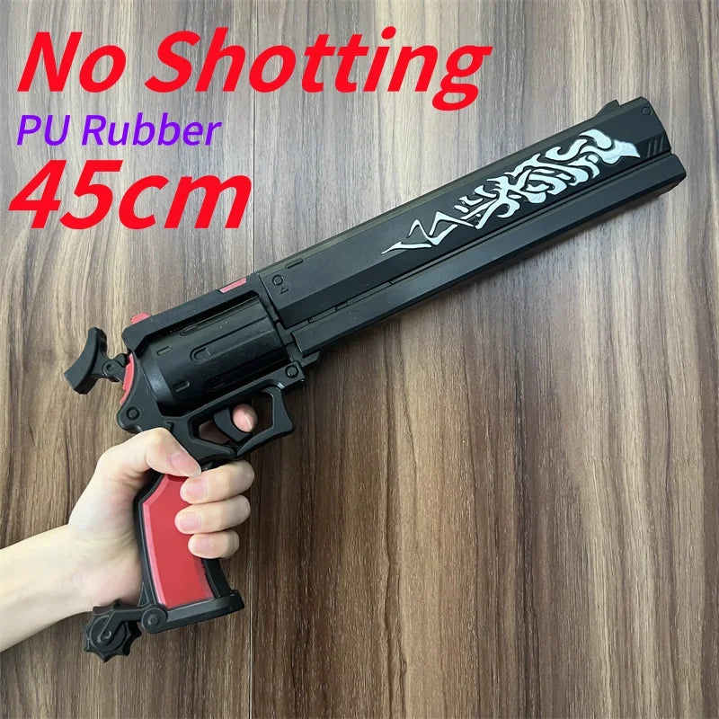 Revolver Guns Model Prop No Shotting Weapons Cosplay Laser Rifle Gun Safety PU Rubber Halloween Gift Toys