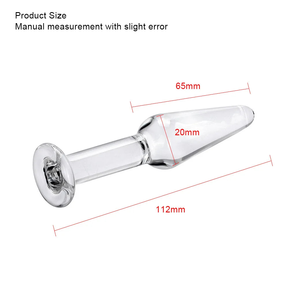 Glass Anal Beads Butt Plug Female Masturbator Sex Toys Adult for Women Men Anus Dilator Prostate Massager Hard Dildos