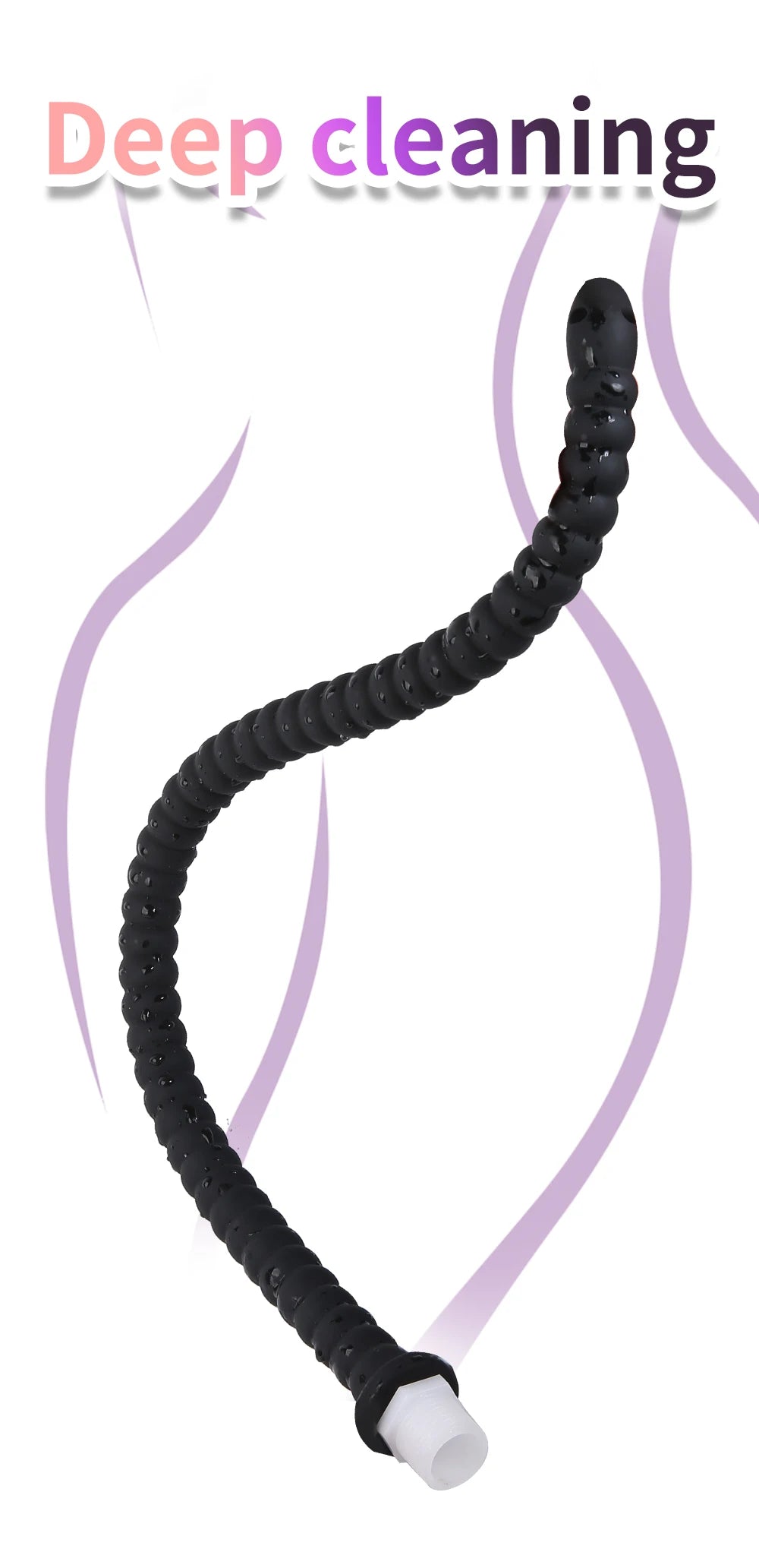 Deep Anal Plug anus Washing Tube for Vaginal Anal Long Buttplug Enema Cleaning Sex Toys for Men Prostate Stimulate Silicone Plug