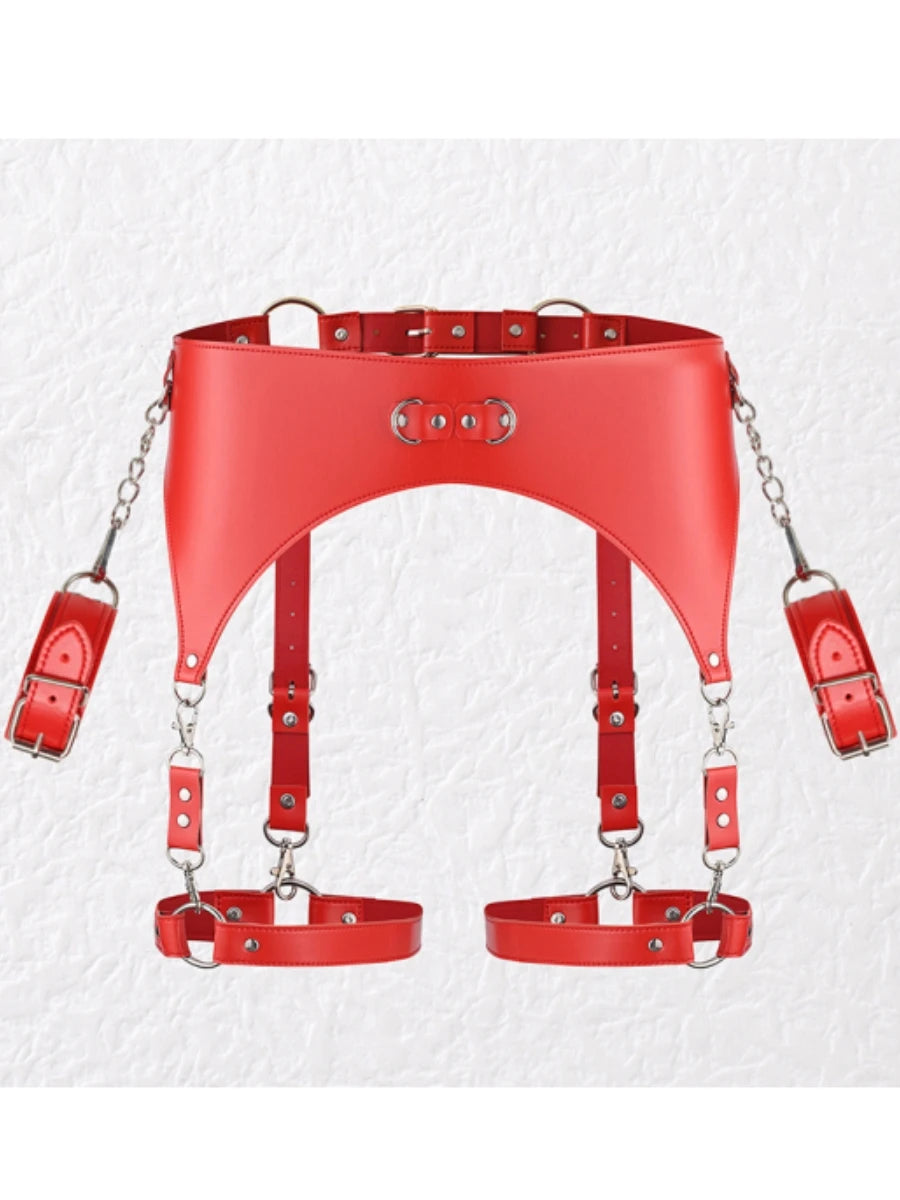 Sex Handcuffs Women's Sexy Lingerie Garter Harness Bondage Set Erotic Sex Toys for Women Strip Club Party Adult Sex Games BDSM
