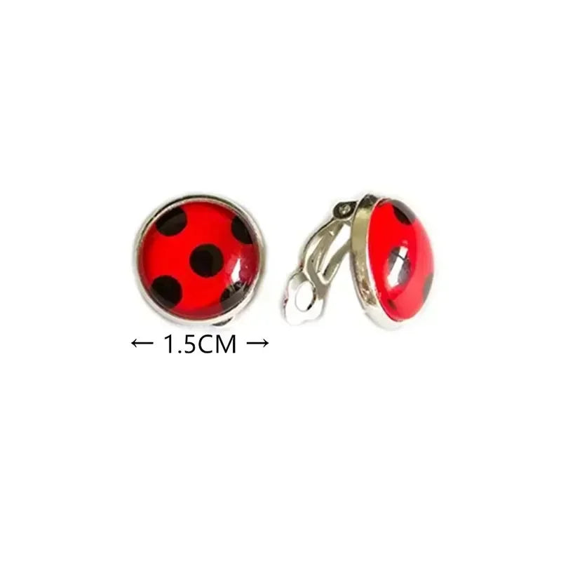 2025 Christmas Reddy Girl Little Beetle Cosplay Costume Mask Wig with Earrings Kids Halloween Fancy Costume Children Party Dress