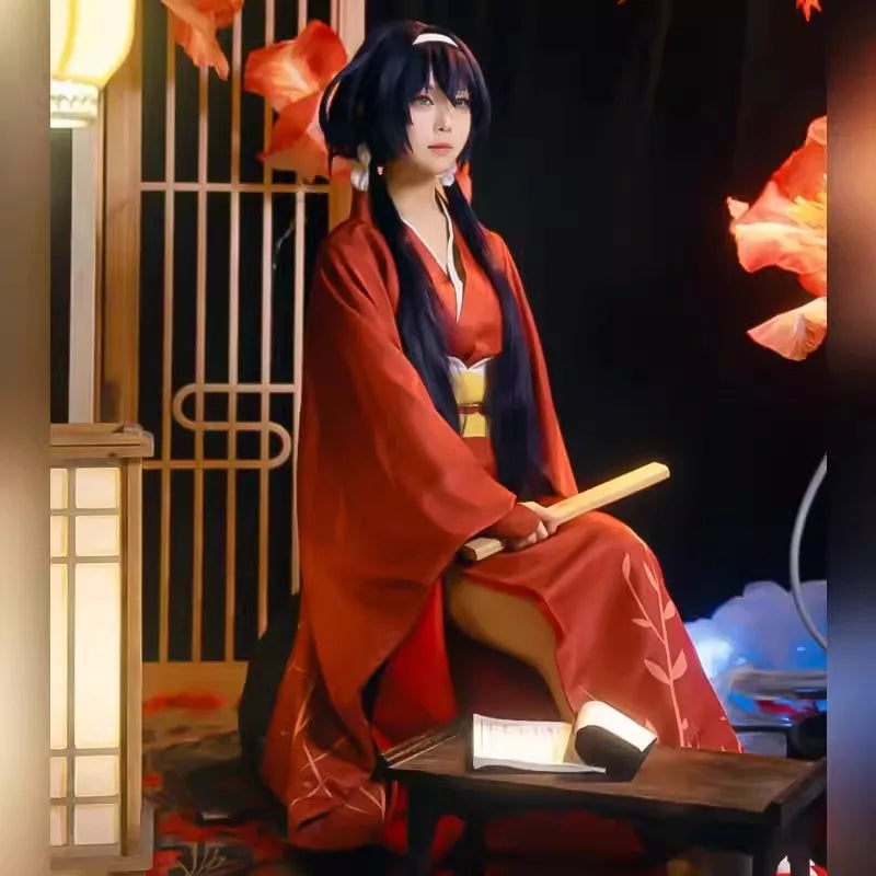 Izumi Kyouka Cosplay Costume Izumi Kyouka Kimono Anime Izumi Kyouka Full Set for  Halloween Party Outfit for Women Girls