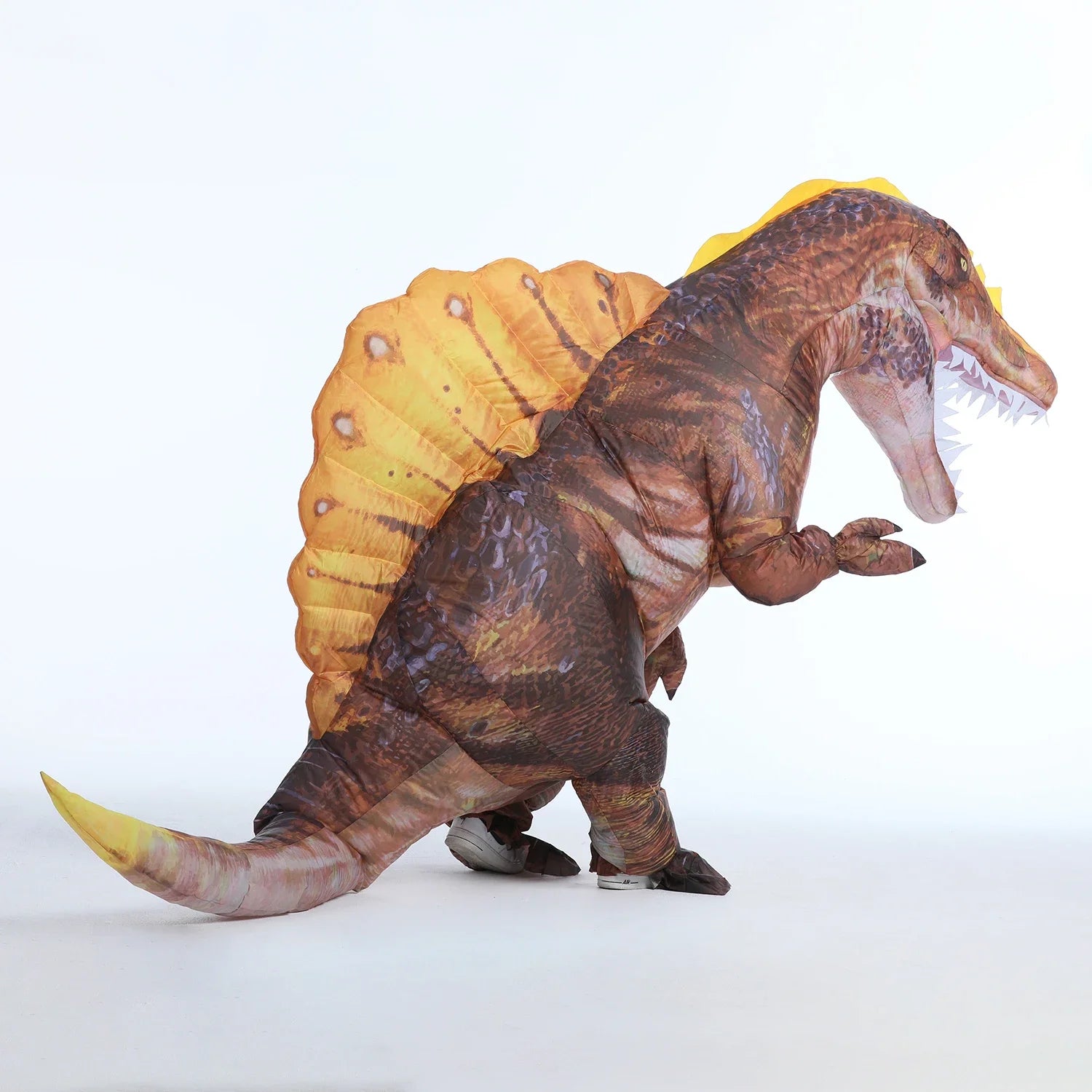 Inflatable Dinosaur Costume Blow Up Dino Spinosaurus Costumes for Adults Fancy Dinosaur Party Halloween Cosplay Costume