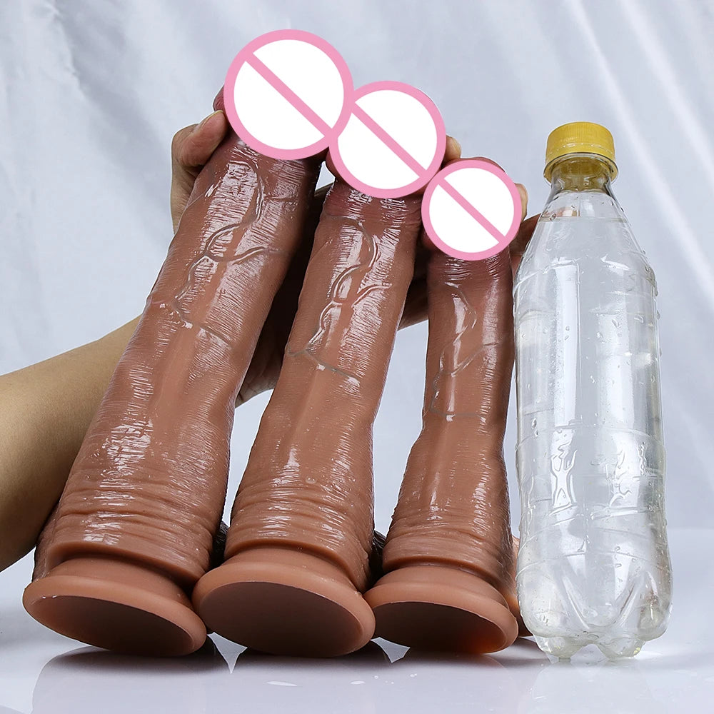 Huge Realistic Dildos for Women Real Skin Testicles Dildo Anal Vaginal Stimulation Strapon Big Glans Penis Sex Toys for Woman