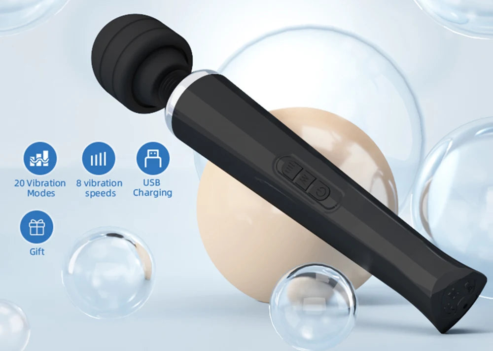 Powerful Dildo Vibrators Sex Toys for Woman AV Magic Wand Vibrating Vaginal Clitoris Stimulator Body Massager Adult Sex Product