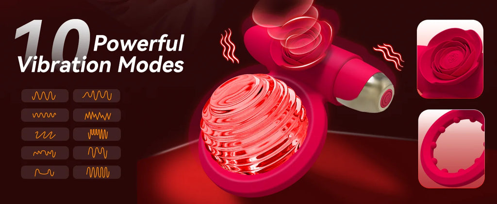 Vibrating Cock Ring with Mini Vibrator Male Sex Toys Penis Vibrator Extender Enlarge Sleeve Girth Delay Ejaculation Erection