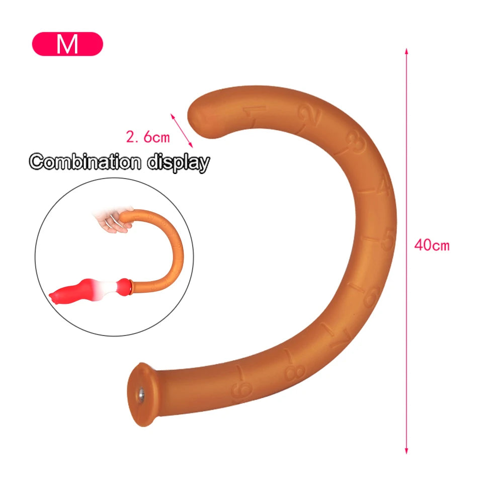 Dog Dildo With Silicone Butt Plug Long Tail Cosplay BDSM Adult Sex Games Long Anal Plug Animal Dildos For Women Penis Buttplug