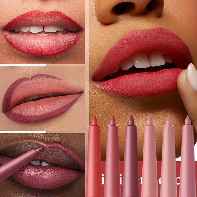 12 Colors Waterproof Lipliner Pencil Soft Mist Smooth Matte Lipliner Lipstick Pen Sexy Red Lip Contouring Lips Makeup Cosmetics