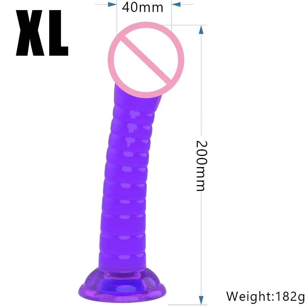 Realistic Dildos For Women No Vibrator Sex Toys Couples Crystal Jelly Mini Penis Vagina Anal Butt Plug Female Masturbation 4Size