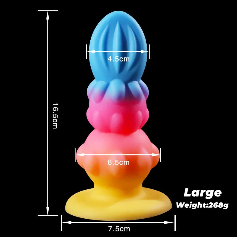 Huge Dragon Monster Dildo Penis Anal Plug Colorful Sex Toy Adult G/P Spot Stimulator Vaginal/Anus Massage Butt for Women Men