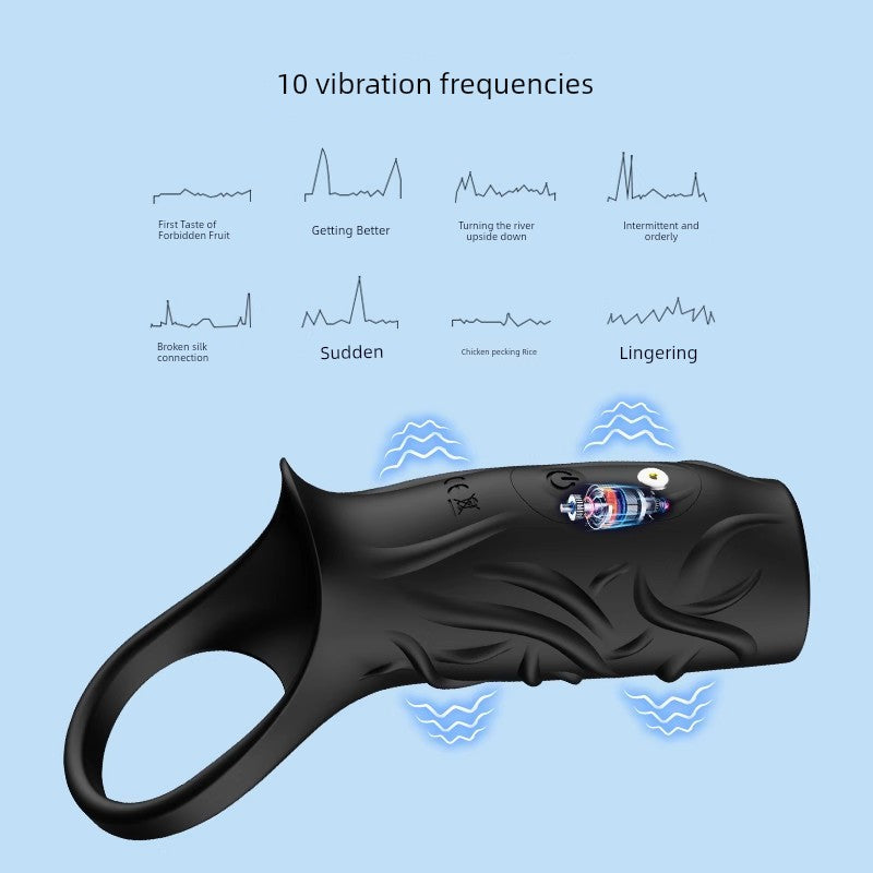 Ding Ding Set Horseshoe Ring Fun Ring Set Extended Wear Vibration Charging Electric Couple Co-Shock House Affairs Foreplay into the Body