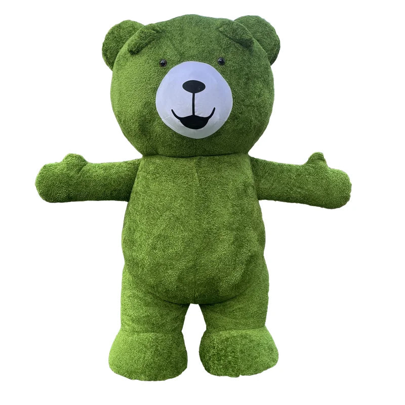 Inflatable Teddy Bear Mascot Costume for Adults - Cute Walking Bear Set for Carnival Birthday Party Role-Playing Performance