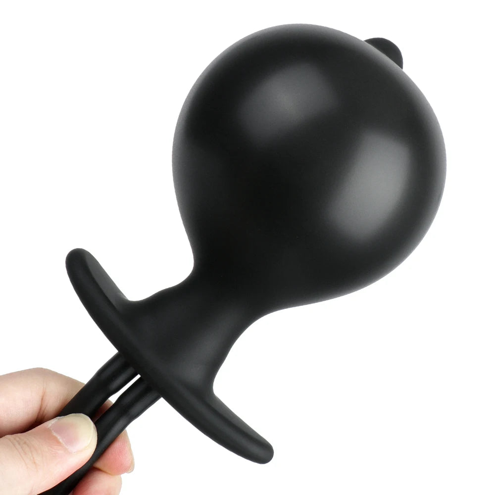 Water Spray Inflatable Anal Plug Anal Enema Cleaner Anus Dilator Dildo Silicone Buttplug Expander Washer Sex Toys for Women Men