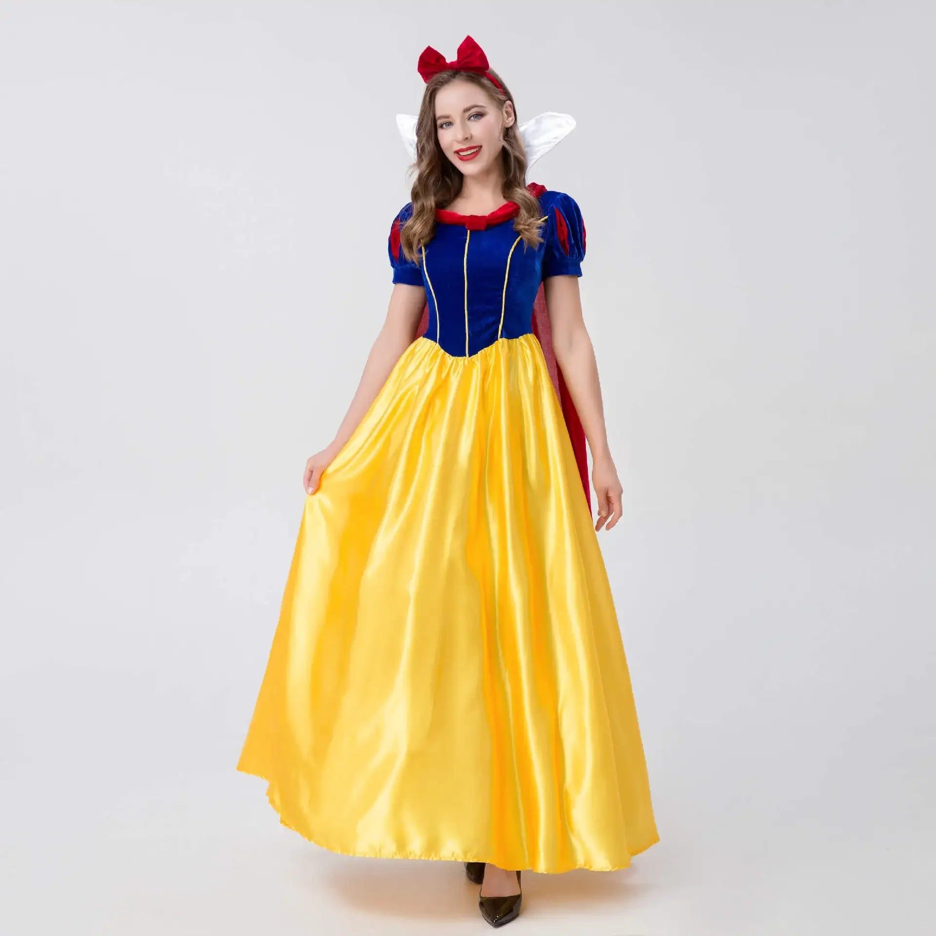 White Cosplay Costume Princess White Snow Cartoon Dress Petticoat Adult Plus size For Women Halloween Party