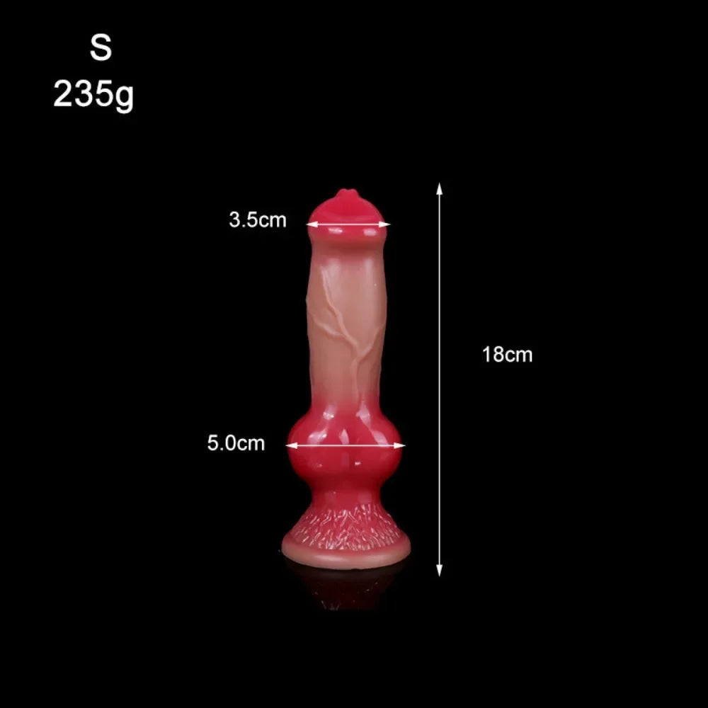 Silicone Animal Dog Dildo Vaginal Vestibule Plug Realistic Silicone Dildo Female Male Masturbator Couples Adult Products