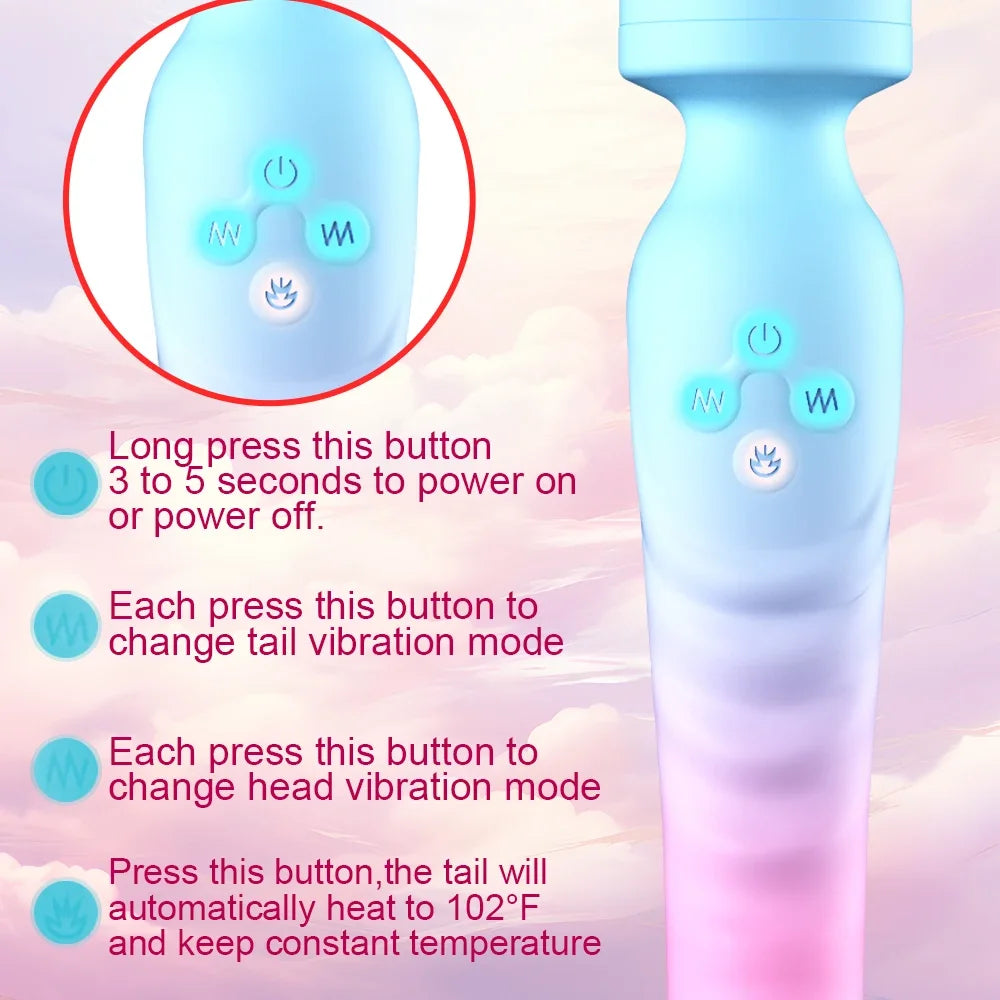 3 IN 1 Mode Dildos Vibrator AV Sex Machine Magic Wand Clitoris G Spot Stimulator Female Vagina Massager Woman Adults Sex Toy 18+