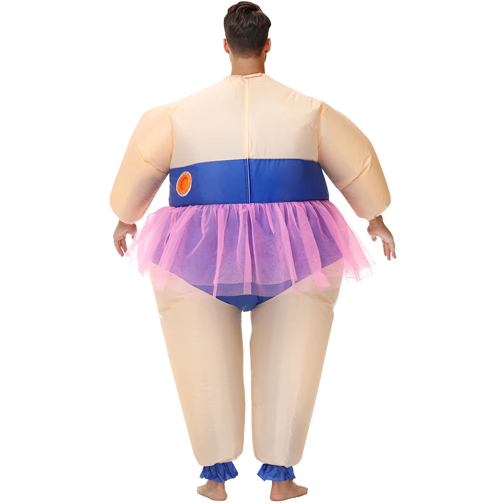 Easter Bunny Clown Adult Kids Inflatable Costume Funny Cute Rabbit Cosplay Suit For Performance Festival Carnival Party Clothing