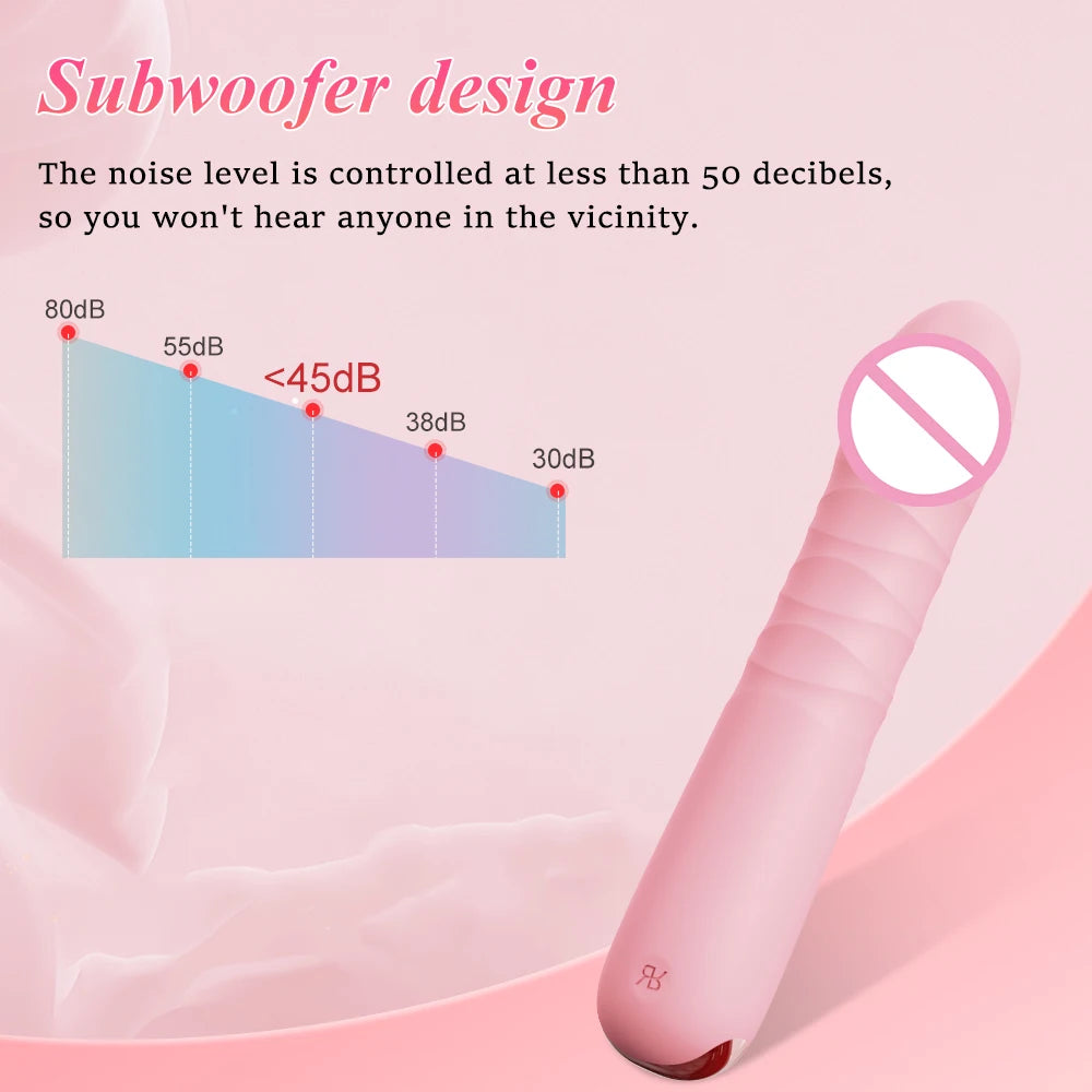 Thrusting Telescopic Vibrators G Spot Clitoris Anal Stimulation Realistic Dildo Vangin Massager Masturbation Sex Toys for Women