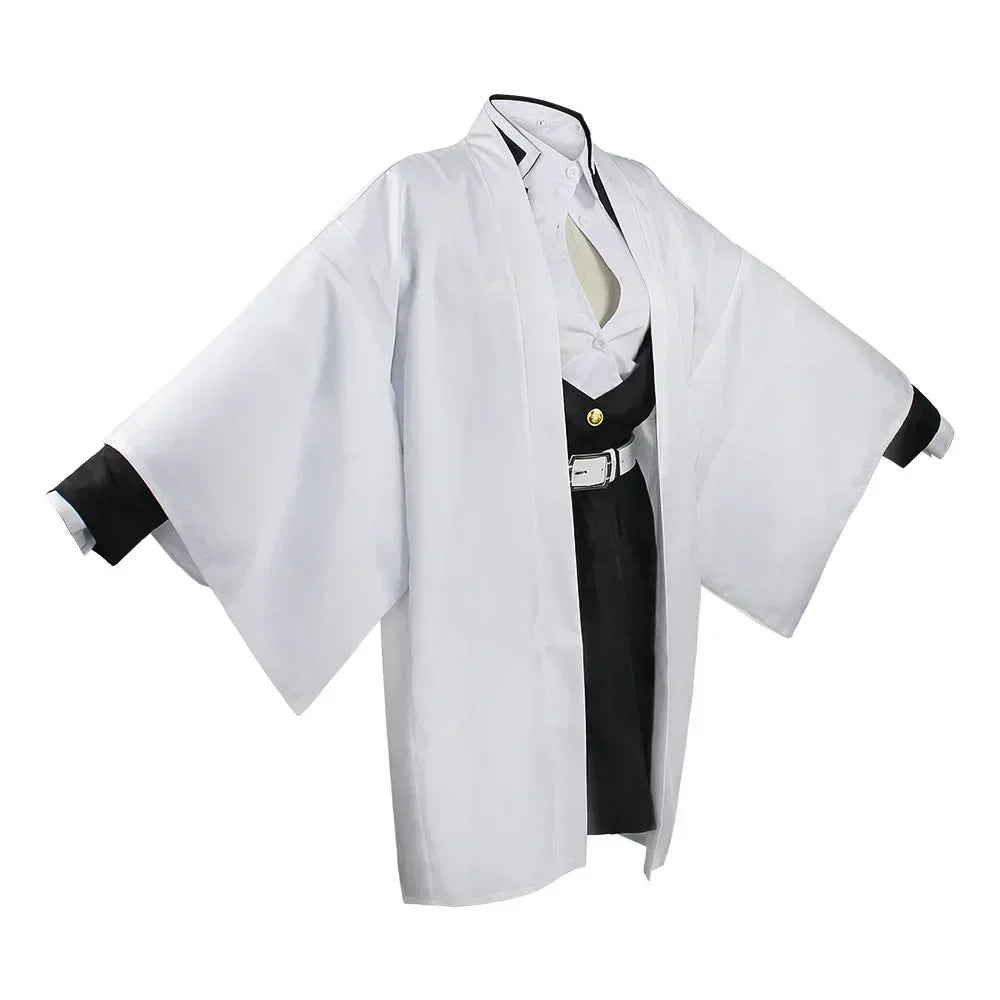 Adult Kids Demon Slayer Kimetsu No Yaiba Anime Kimono Kanroji Mitsuri Cosplay Costume Kisatsutai Sexy Women Halloween Clothes