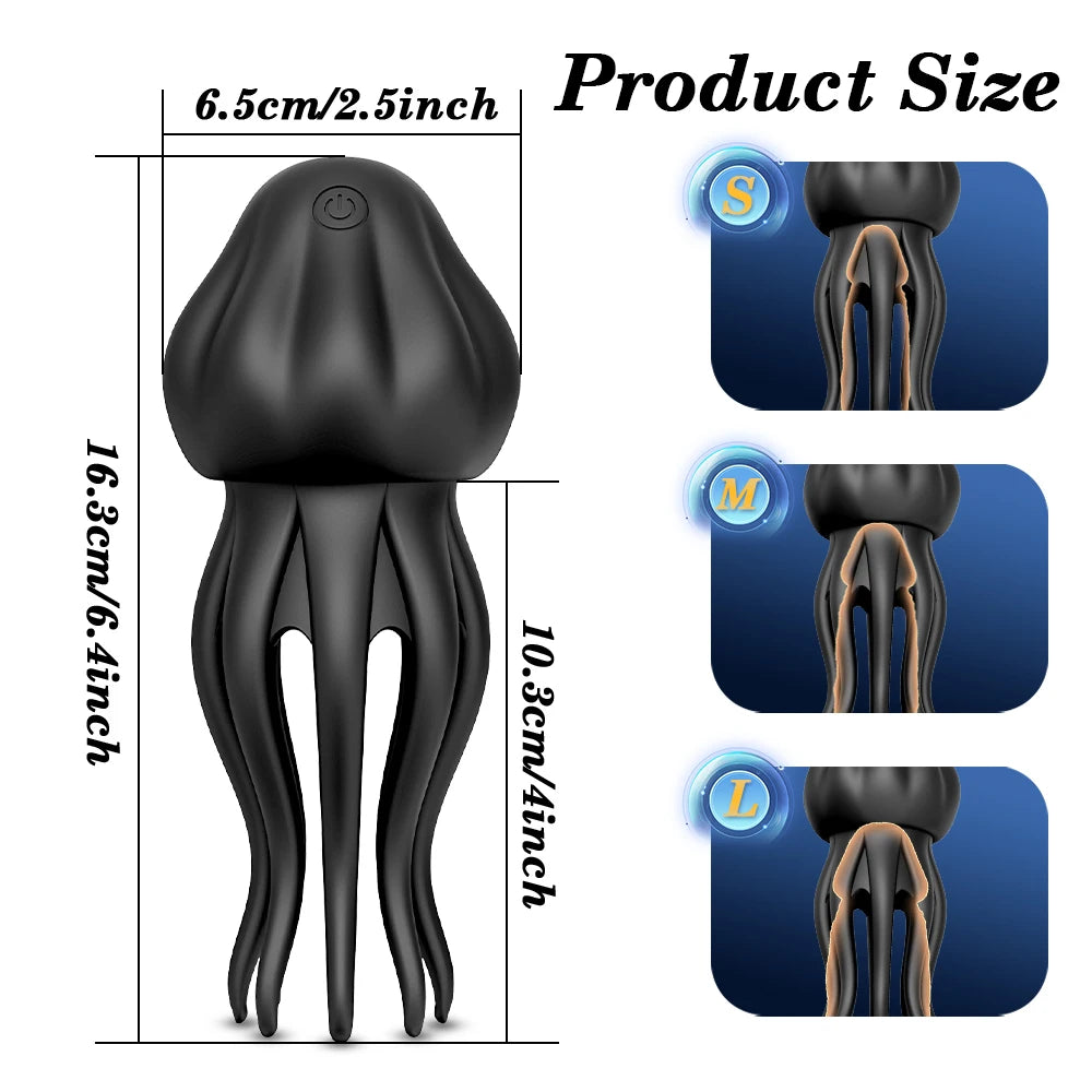 Vibrating Male Masturbator Glans Vibrator Electric Penis Massager Delay Trainer Exerciser Vibrations Stimulator Adult Sex Toy 18