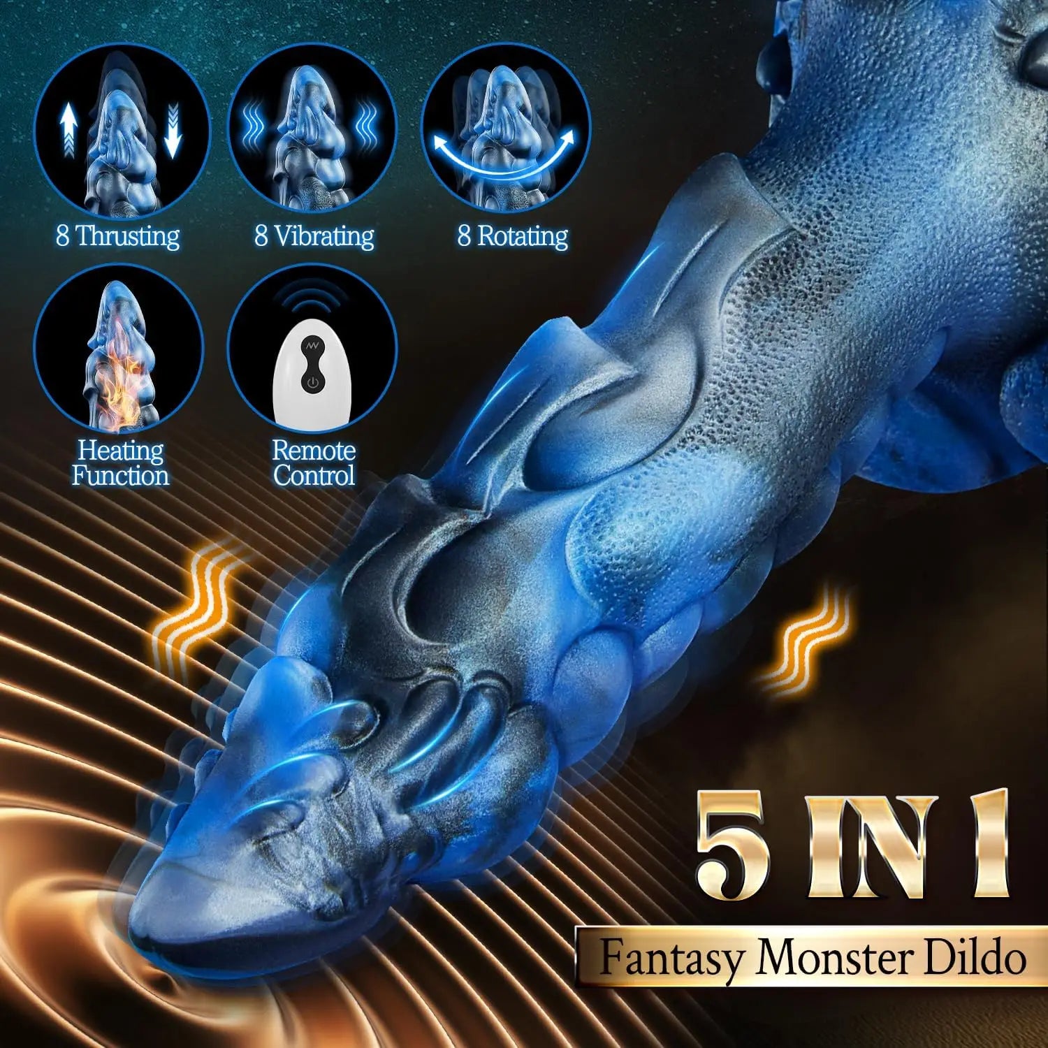 Huge Thick Thrusting Dildo Vibrator Fantasy Monster Female Masturbator Vaginal Anal Toy Realistic Dildos Sex Toys for Women Men