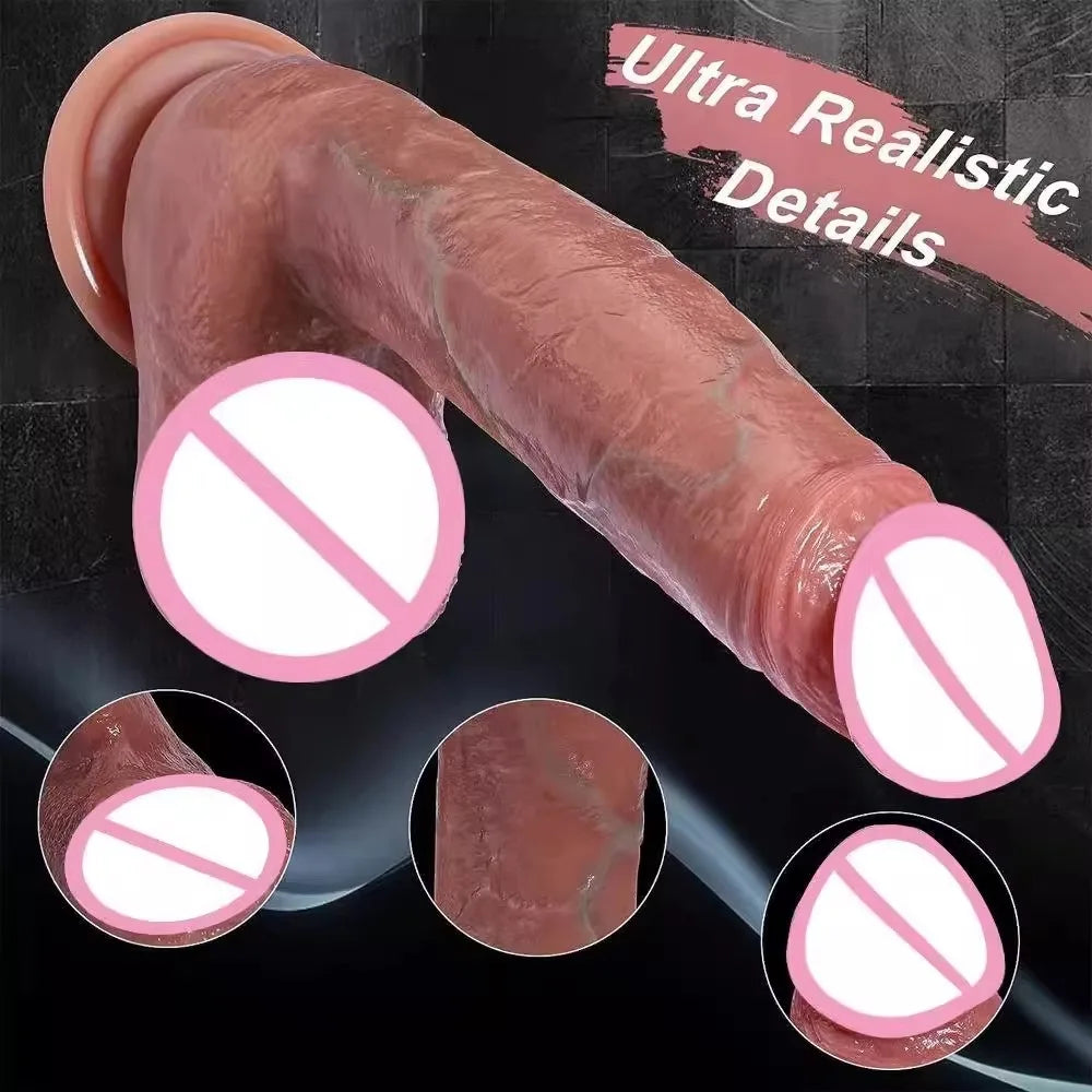 New Realistic Silicone Dildo Huge Sucker Soft Dildos for Women Masturbator Female Vagina Massage Anal Plug Sex Product 18+